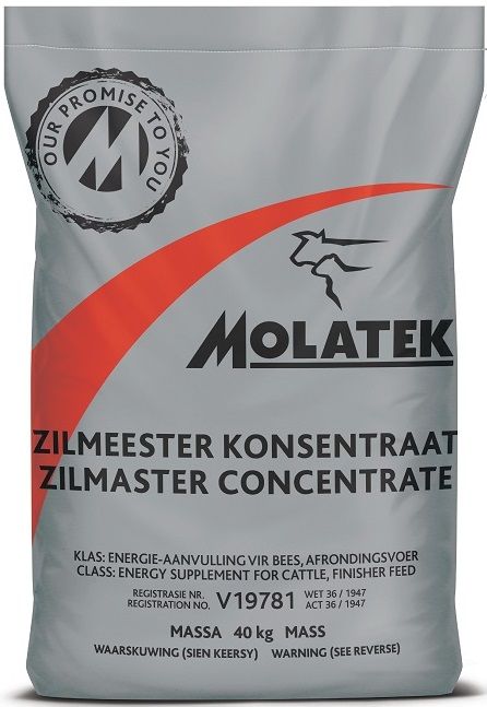 Zilmaster contains Zilmax, a redistribution agent that channels nutrients to the muscles, delays fat deposits and muscle catabolism. It increases the protein content in the muscles resulting in increased muscle mass. Molatek's fattening product formulations focus on achieving the lowest cost per kg mass gain. Produces heavier carcasses especially in early-maturing cattle breeds and heifers. Increases meat mass, especially in the hindquarter.