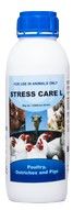 Stress Care L reduces the impact of stress on production. It contains organic acids that control intestinal pathogenic bacteria and increases digestibility of food, prebiotics that supports the growth of lactic acid bacteria and stabilises intestinal flora, enzymes that inactivate mycotoxins in feed, choline chloride which improves energy utilization and vitamins that supplement and support all metabolic functions, the immune system and dietary deficiencies. Feed additive for poultry, swine, ostriches. In production drops due to nutritional and other stress. To recover performance by correcting liver, kidney and visceral functions in emergency cases. To improve immunity, this means tackling the immuno-suppression due to mycotoxins and in the convalescence stage. To improve the growth and the weight gain and hence improving the feed conversion rate Poultry: 0,5  1,0ml/litre of drinking water. Ostriches: 1,0ml/litre of drinking water Pigs: 1,0 ml/litre of drinking water