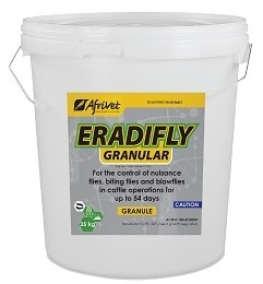 Controls fly nuisance for up to 54 days. Contains an insect growth regulator. Prevents development between egg, larvae and adult fly stages.