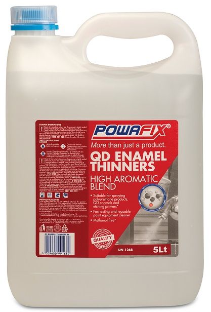 Powafix QD Enamel Thinners is a solvent blend specially formulated to thin alkyd Enamels for spray applications.