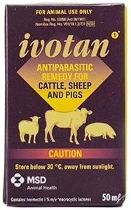 Antiparasitic remedy for cattle, sheep and pigs.