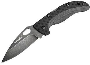 The Scout is a medium sized folder. 440 stainless steel Stone washed blade. Drop point blade design. Back lock system. G10 scales.