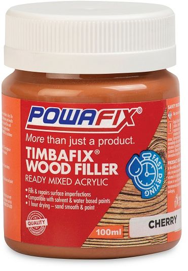 Powafix Timbafix is a wood filler ideal for filling small imperfections, blemishes, chips and indentations on timber surfaces. Timbafix provides a smooth paintable finish.