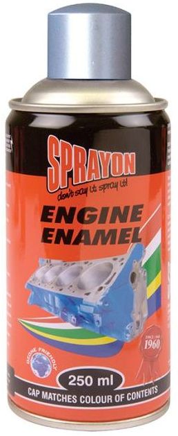 Sprayon Engine Enamel is a specially formulated lacquer spray with heat resistant properties up to 200°C.