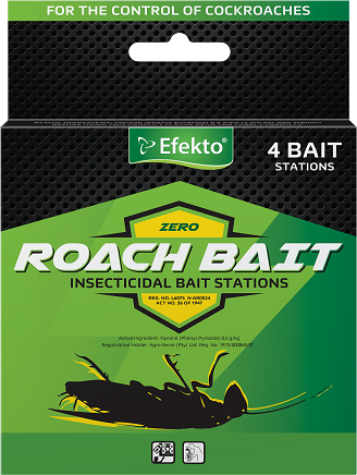 Ready to use bait station for the control of cockroaches.