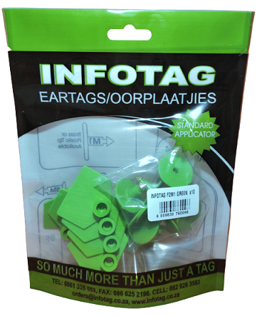 Plastic ear tags with copper point.