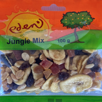 Raisins, Apricot pieces, banana chips, cashew nuts, peanuts, diced pineapple cubes, diced strawberry cubes, sultana raisins, tropical mix.