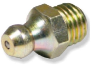 A grease nipple is a metal fitting used in mechanical systems to feed lubricants under moderate to high pressure, into a bearing using a grease gun.