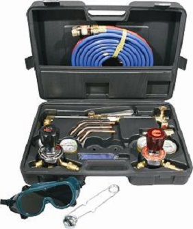 A professional welding and cutting kit presented in a strong polypropylene carry case.