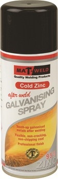 Especially useful in cases where the galvanised coating on steel has been due to welding, drilling etc.