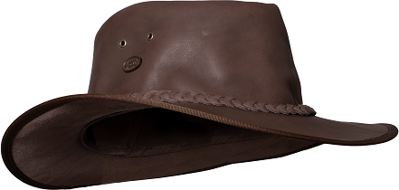100% Full leather wide brim hat.