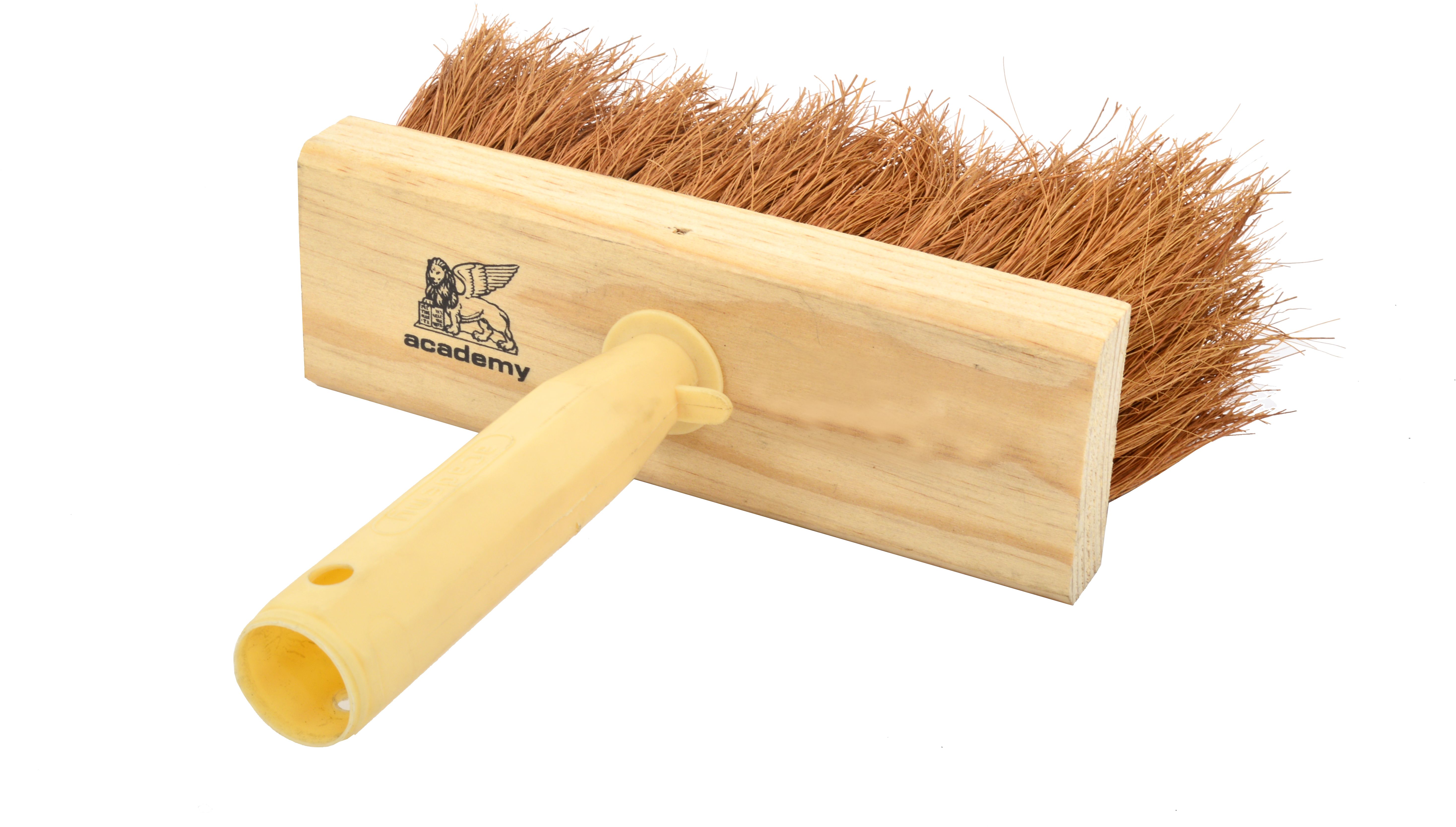 White wash brush 190mm with brown fibre.