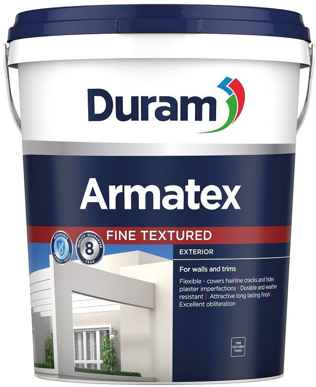 An endurance paint for exterior walls and trims. Flexible - covers hairline cracks and hides plaster imperfections. Excellent obliteration. Durable and weather resistant. Attractive long lasting finish. This product has an 8 year Quality Guarantee.