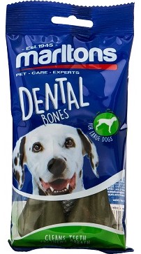 Treat for large dogs. Cleans teeth & freshens breath. Supports dental health. No artificial colours or flavours