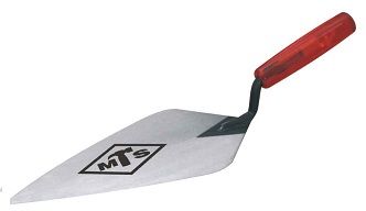 The blade and tang are welded to form a solid, well constructed trowel.