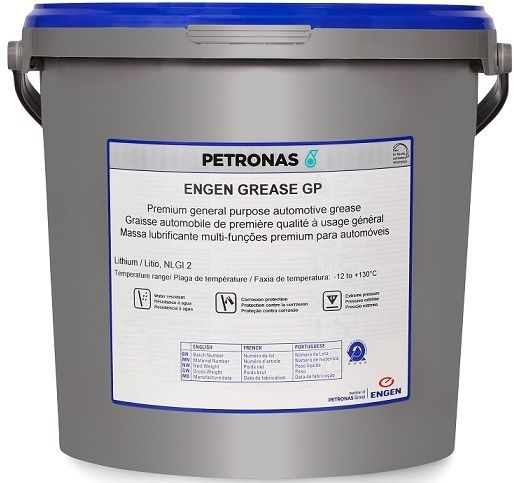 High quality lithium based multipurpose greases intended primarily for automotive applications. Whilst Grease GP and SP are both manufactured using lithium 12-hydroxystearate soap, SP differs from GP in that it is fortified with molybdenum disulphide solid lubricant additive. These high-quality greases have a high level of chemical stability, excellent structural stability, and resistance to water washing and provide maximum protection against wear.