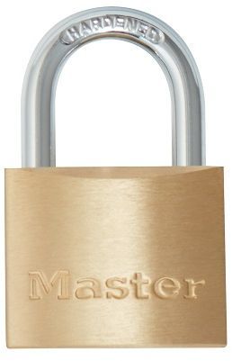 Master lock economy padlock 40mm solid brass & includes 2 keys.