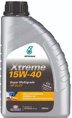 Engen Xtreme 15W-40 is a high performance, mineral based, engine crankcase oil designed for use in modern petrol and diesel engines of cars, MPVs, SUVs and pick-ups, both naturally aspirated and turbocharged. It exceeds the requirements of and is formally approved against API Service Classifications SL/CF as well as meeting the A3 and B3 performance requirements of ACEA.