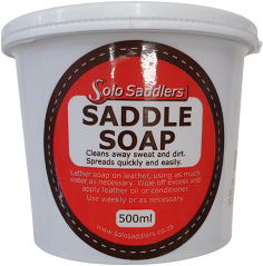 A gentle saddle soap that won't strip the oils out of your leather. Cleans away sweat and dirt, and is easy to apply. Can be used on all leather products, not just saddles. Should be applied regularly.