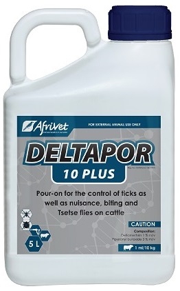 Pour-on for the control of ticks as well as nuisance, biting and Tsetse flies on cattle.