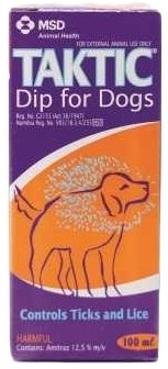 Dip wash for the control of ticks and lice on dogs