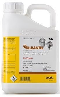 Remedy for roundworm, lungworm, ,milk tapeworm, liver fluke, nasal worm for sheep and goats with residual protection against re-infestation of wireworm and hookworm. COMPOSITION: Albendazole 1,9% m/v and Closantel sodium 3% m/v.