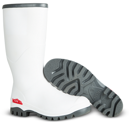 Complies to EN ISO 20347. Oil and acid resistant sole. Ergonomically designed. UV stabilized PVC to maintain colour durability. Virgin PVC, non-slip. Hard-wearing sole with strong grip.