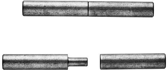 Bullet hinges 70mmx12mm mild steel self colour.