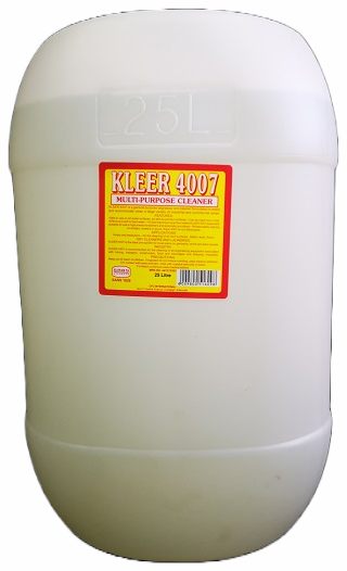 CF KLEER 4007 is a Multi-Purpose cleaner. Degreaser formulated for the removal of oil, grease and other soils from all surfaces. Use as manual application or though high-pressure cleaners. CF KLEER 4007 easily and economically cleans a large variety of industrial and commercial areas.