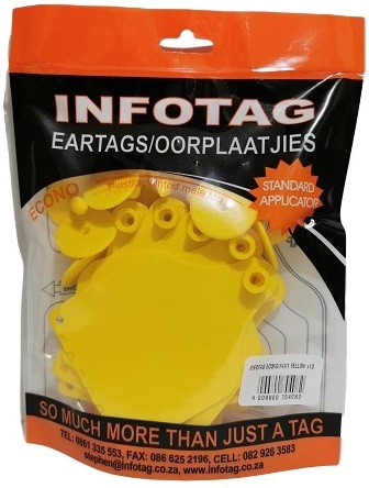 Plastic ear tags with plastic point.