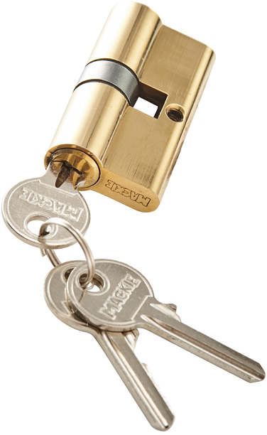 Double Euro profile cylinder 60mm thumb turn solid brass & incl 2 keys.