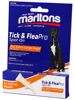 Effective monthly tick & flea spot-on treatment for small dogs. With Fipronil as Active ingredient.