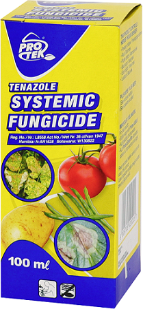 A systemic fungicide emulsion oil in water. Controls black spot, crown rust, early blight, eye spot, glime blotch, leaf blotch, leaf rust, leaf spot, powdery mildew, purple blotch, rust, speckled leaf blotch, stem rust, net blotch, halo spot and yellow rust.