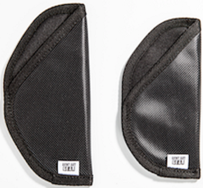 Non-slip, clipless Grip Retention IWB holster (sticky holster) built of three layer laminate.