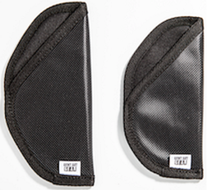 Non-slip, clipless Grip Retention IWB holster (sticky holster) built of three layer laminate.