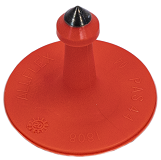 Button male red (M1). To apply Universal total tagger & Flip pin applicator.