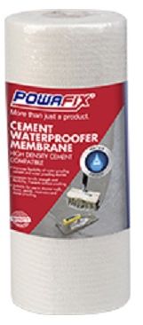 Powafix Waterproofing Membrane is a UV stable, Flexible, high strength polyester woven fabric Suitable for use with Powafix Waterproofing Products to improve coating performance Flexibility and water resistance.