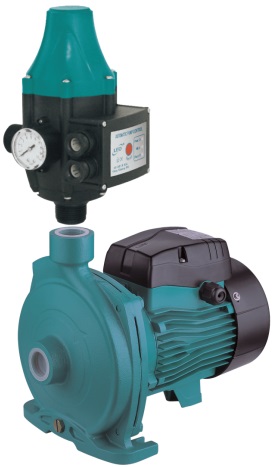 Automatic pressure system, build in dry-run protection and also adjustable cut-in pressure.