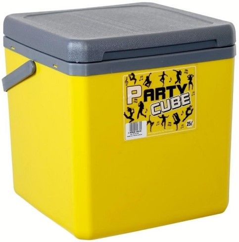 25L portable cooler box ideal for storing food and drinks at parties.