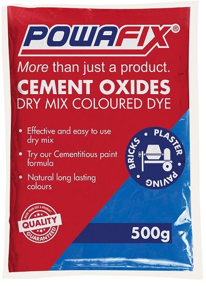 Powafix Cement Oxide is a coloured organic oxide for colouring various cement based products and mixes.