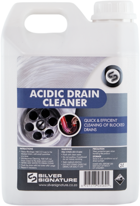 Drain cleaner - acid.