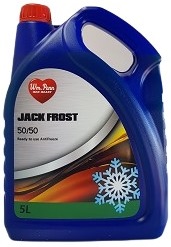 Jack Frost antifreeze 50/50 is a ready to use antifreeze coolant based on monoethylene glycol and demineralized water, formulated to meet the requirements of modern cooling systems. Applications: Passenger cars commercial vehicles Agricultural and off-highway equipment Miscible and compatible with all coolants of the same specification, however to guarantee the product results and benefits, it is recommended not to mix any products.