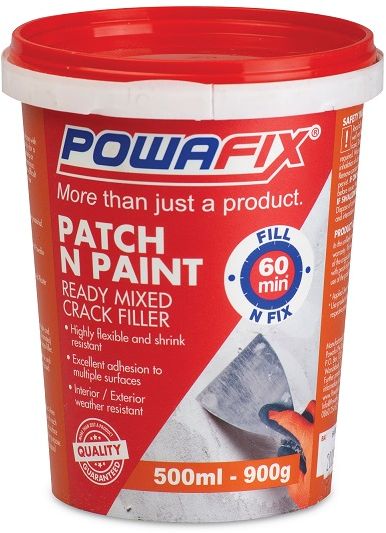 Powafix patch n paint is a highly flexible, ready to use interior and exterior crack filler paste with excellent adhesion properties.