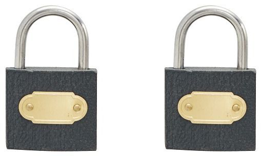 Security iron padlock 40mm grey epoxy coated.