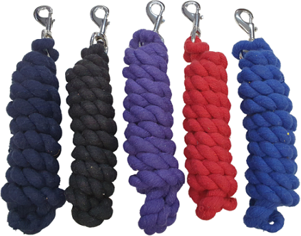 Twisted cotton rope lead. Soft on your hands. Various colours.