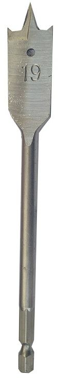 Quality wood drill bit with shouldered cutting spurs for a faster cleaner cut with better dust extraction.