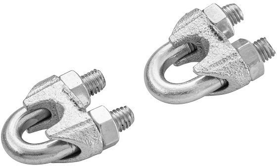 Wire rope clamp 8mm mild steel electro galvanised.