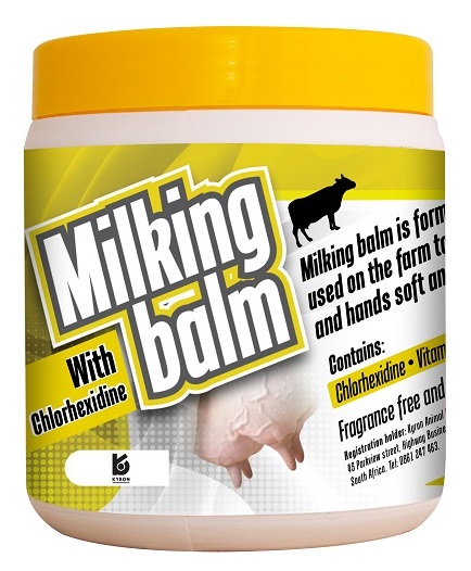Milking balm is formulated to be used on the farm to keep udders and hands soft and supple. Contains Chlorhexidine, Vitamin E, lanolin and softening agents.