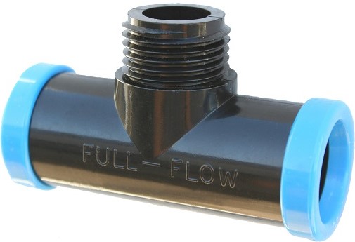 Full Flow® compression fittings are the industry standard for easy, trouble free and leak-proof connections. They are simple and efficient to use. Just push the pipe into the fitting until it hits the pipe stop inside. Full Flow® compression fittings are manufactured from engineering grade ABS material for toughness and strength and are made to fit SABS spec class 3 polypipe (LDPE). They are available in 4 sizes: 13mm, 15mm, 20mm and 25mm. All Full Flow® fittings have colour coded rings to easily identify their size and like all Microjet® products have their name proudly emblazoned on their bodies. This fitting is used for connecting a polypipe to a B.S.P. threaded pipe or fitting. If it Doesn't say Full Flow®  Then it isn't.