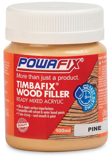 Powafix Timbafix is a wood filler ideal for filling small imperfections, blemishes, chips and indentations on timber surfaces. Timbafix provides a smooth paintable finish.